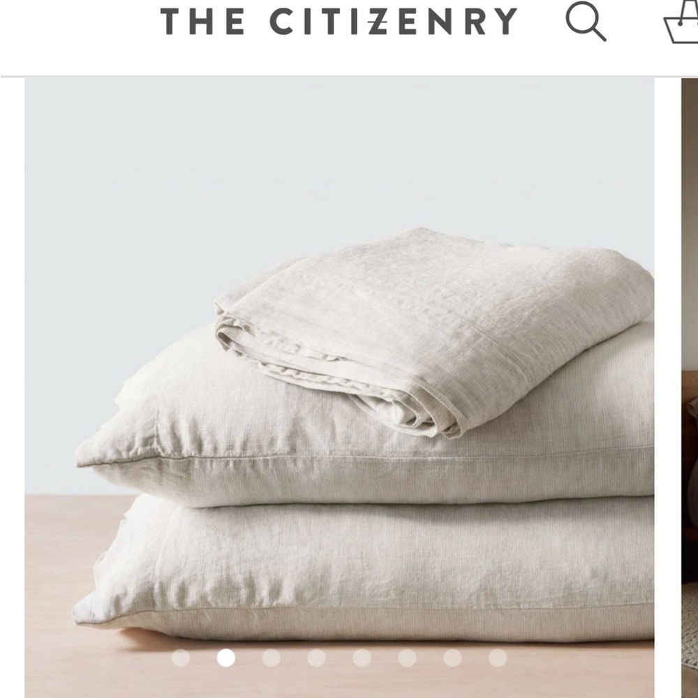 The Citizenry Elegant Linen Bedding Sheet Set